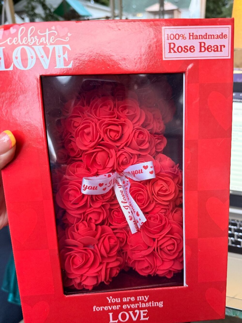 Handmade Red Rose Bear